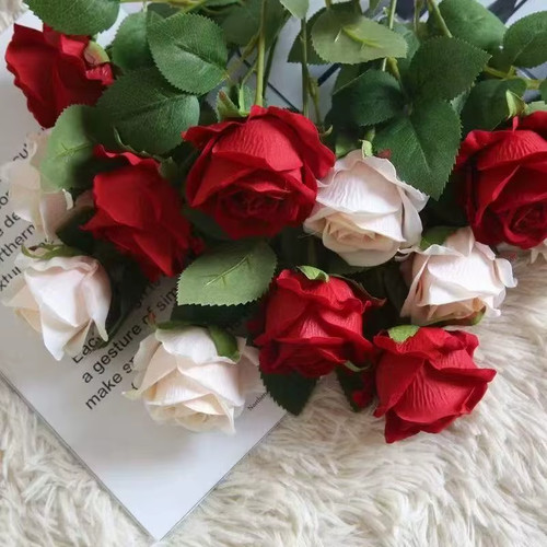 Artificial red roses - artificial, realistic