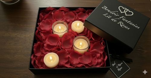 Valentines day bed roses - day!, of