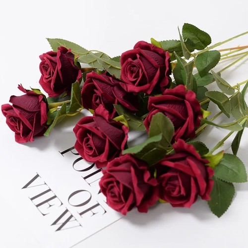 20pcs fake rose - 3/5/10/20pcs, flowers