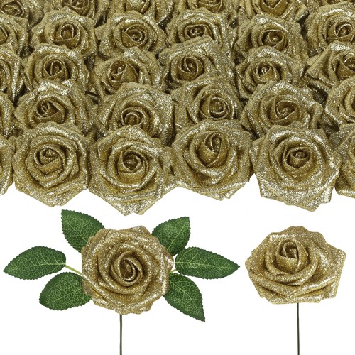 Ipopu gold glitter - roses, 30pcs
